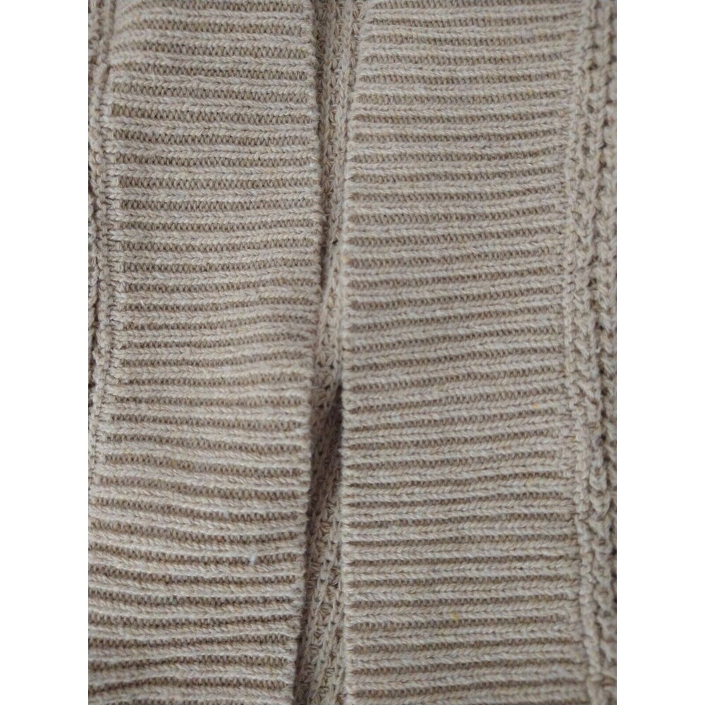 Kirundo Cardigan Size XL Tan Waffle Knit Open Front Long Sleeve Chore Pockets - Picture 7 of 14